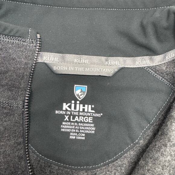 Kuhl Men's 1/4 Zip Pullover Fleece Sweater Mountain Outdoor Warm XL Gray EUC - Picture 7 of 8